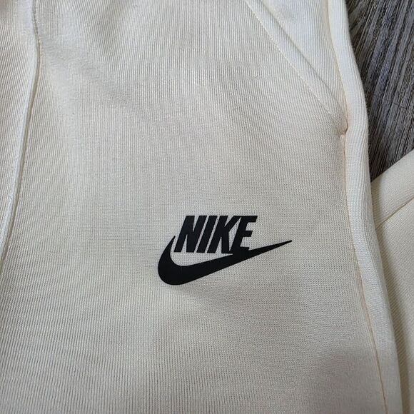 Nike Sportswear Tech Fleece Mid-Rise Joggers Ivory Women's Medium T FB8330-110 - Picture 3 of 14